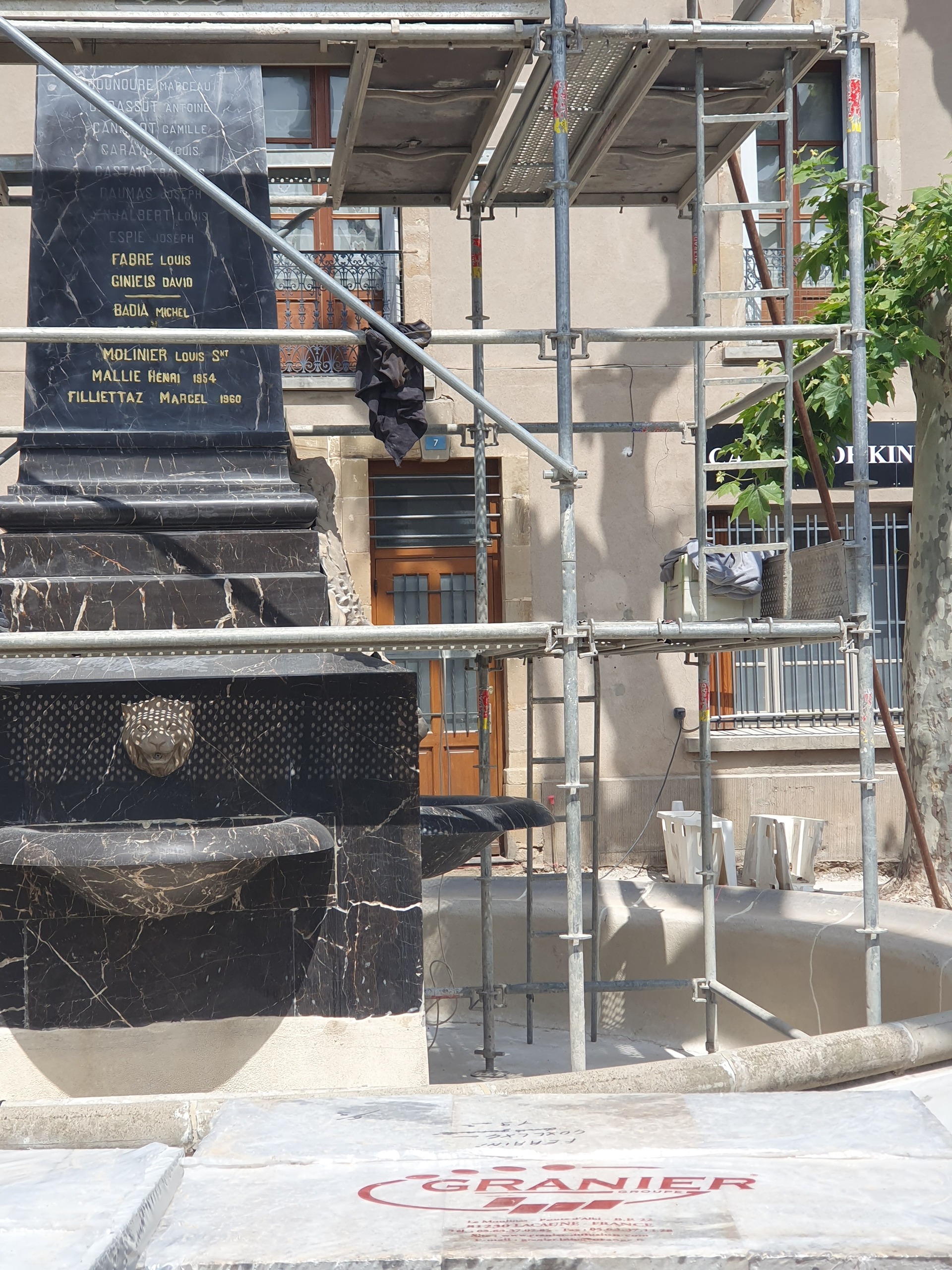 La restauration du monument aux morts à Gabian